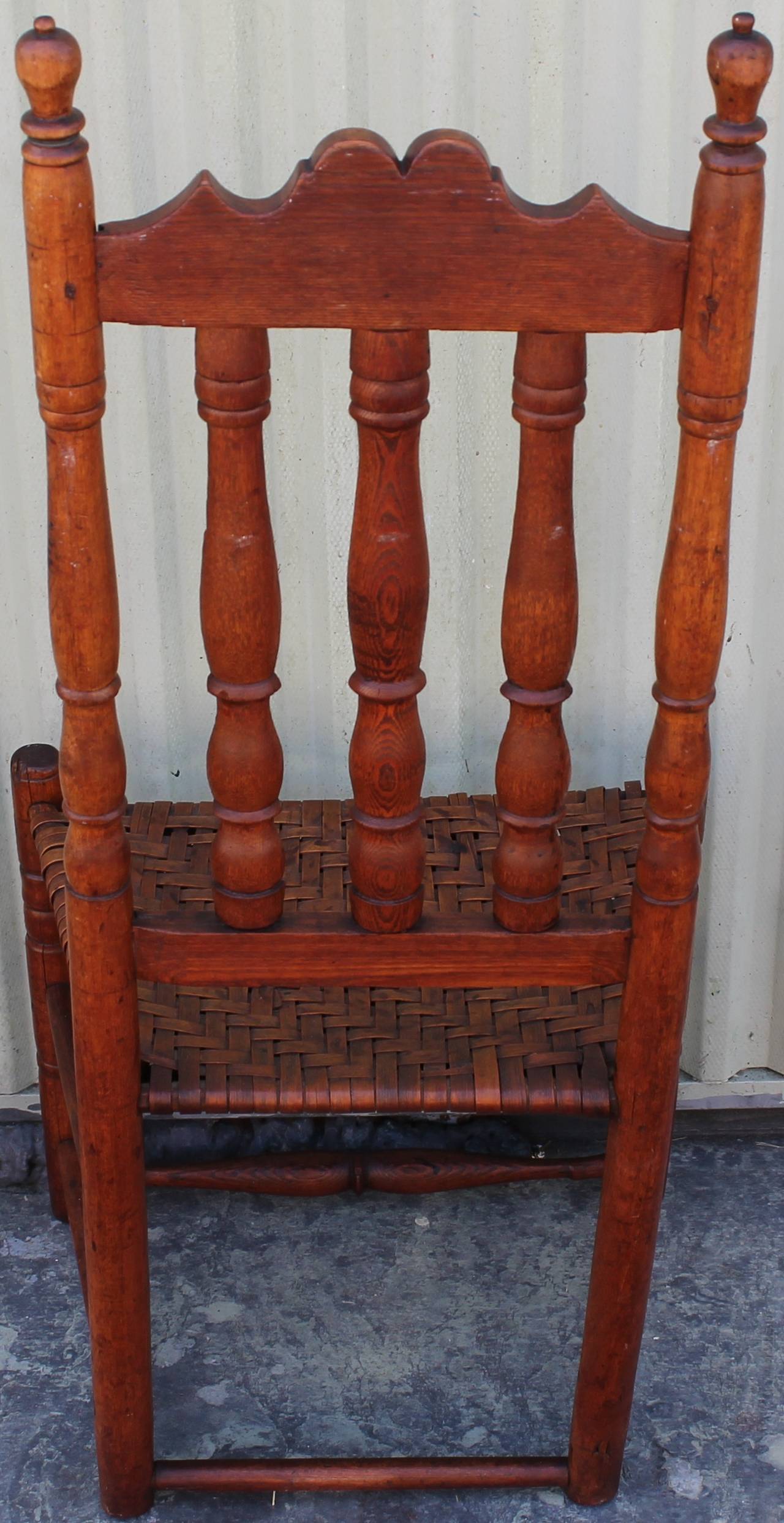 American 18th Century Banister Back Chair For Sale