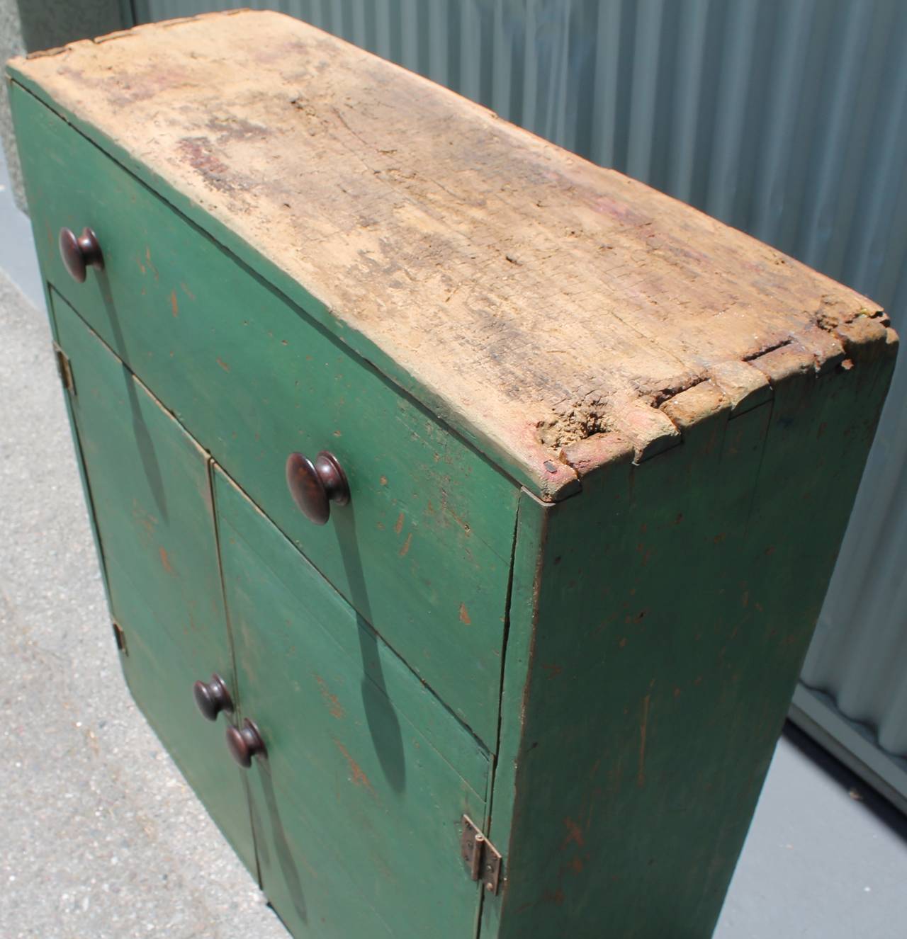 American 19th Century Early Original Painted Cabinet
