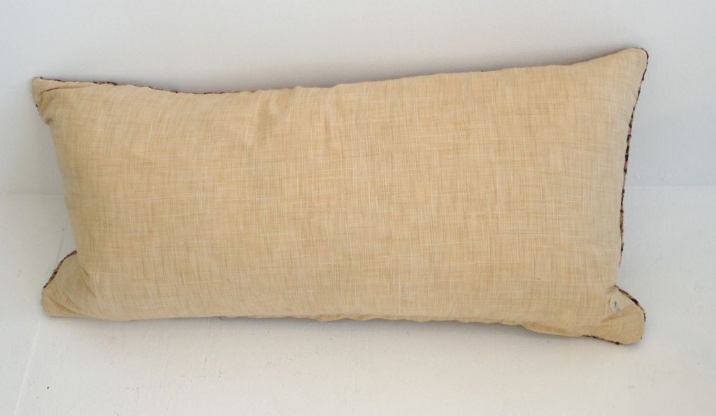 19th Century Fantastic 19thc Hand Hooked Rug Pillow From New England