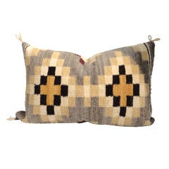 20th C. Indian Weaving Geometric Pillow
