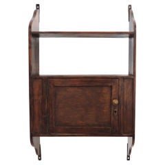 19thc Early Pine Hanging Cupboard /shelf