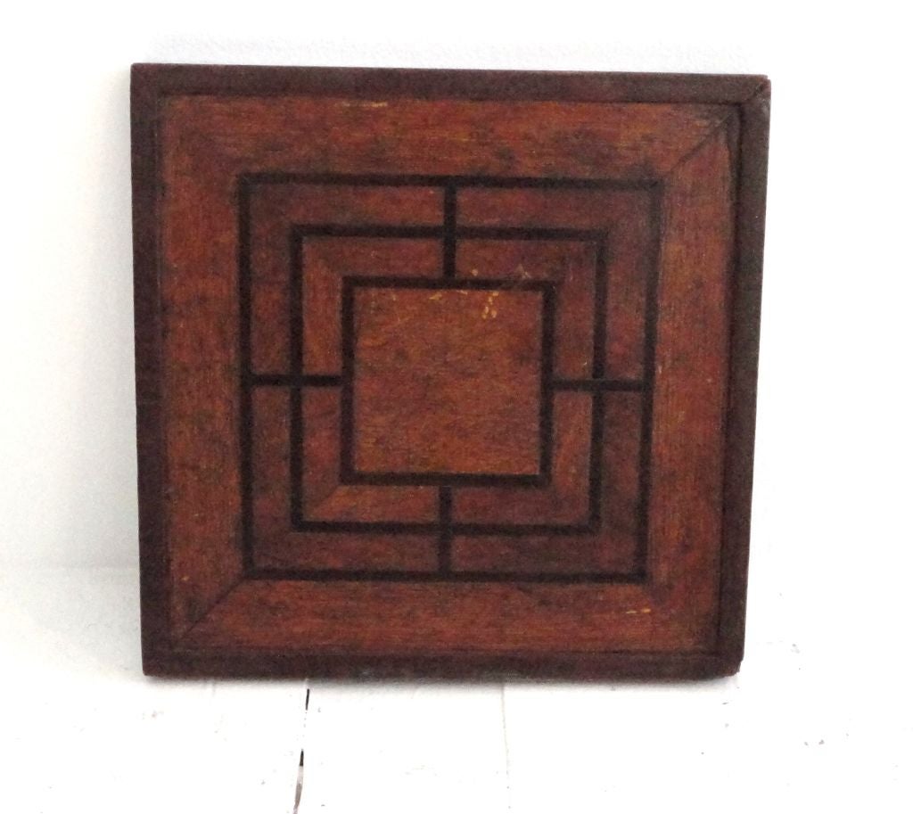 19thc  Geometric Reversable Gameboard From New England