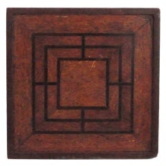 19thc  Geometric Reversable Gameboard From New England
