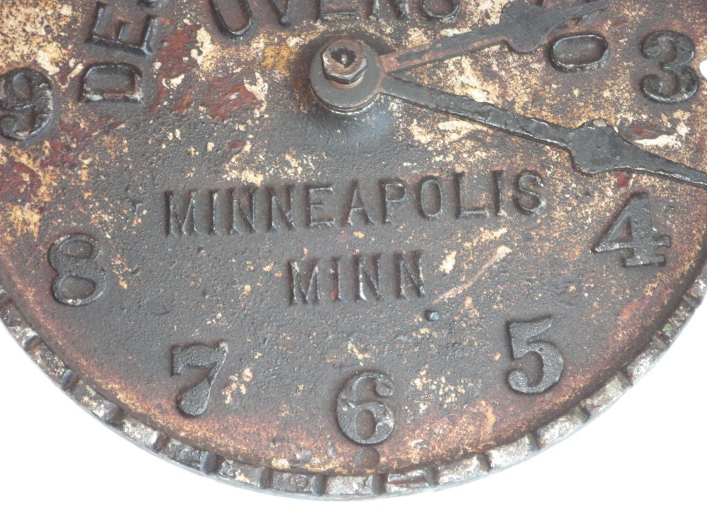 Folk Art 19th Century Cast Iron Clock Face Trade Sign 