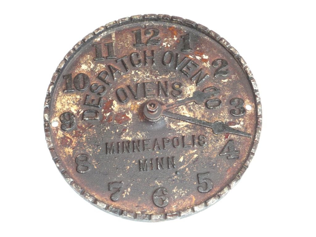 American 19th Century Cast Iron Clock Face Trade Sign 