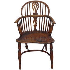 Antique 18thc English Windsor Bow Back Chair