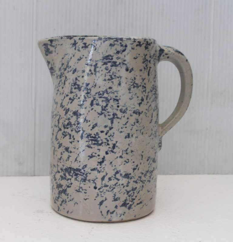 Speckled Krug aus Spongeware-Keramik des 19. Jahrhunderts (amerikanisch) im Angebot
