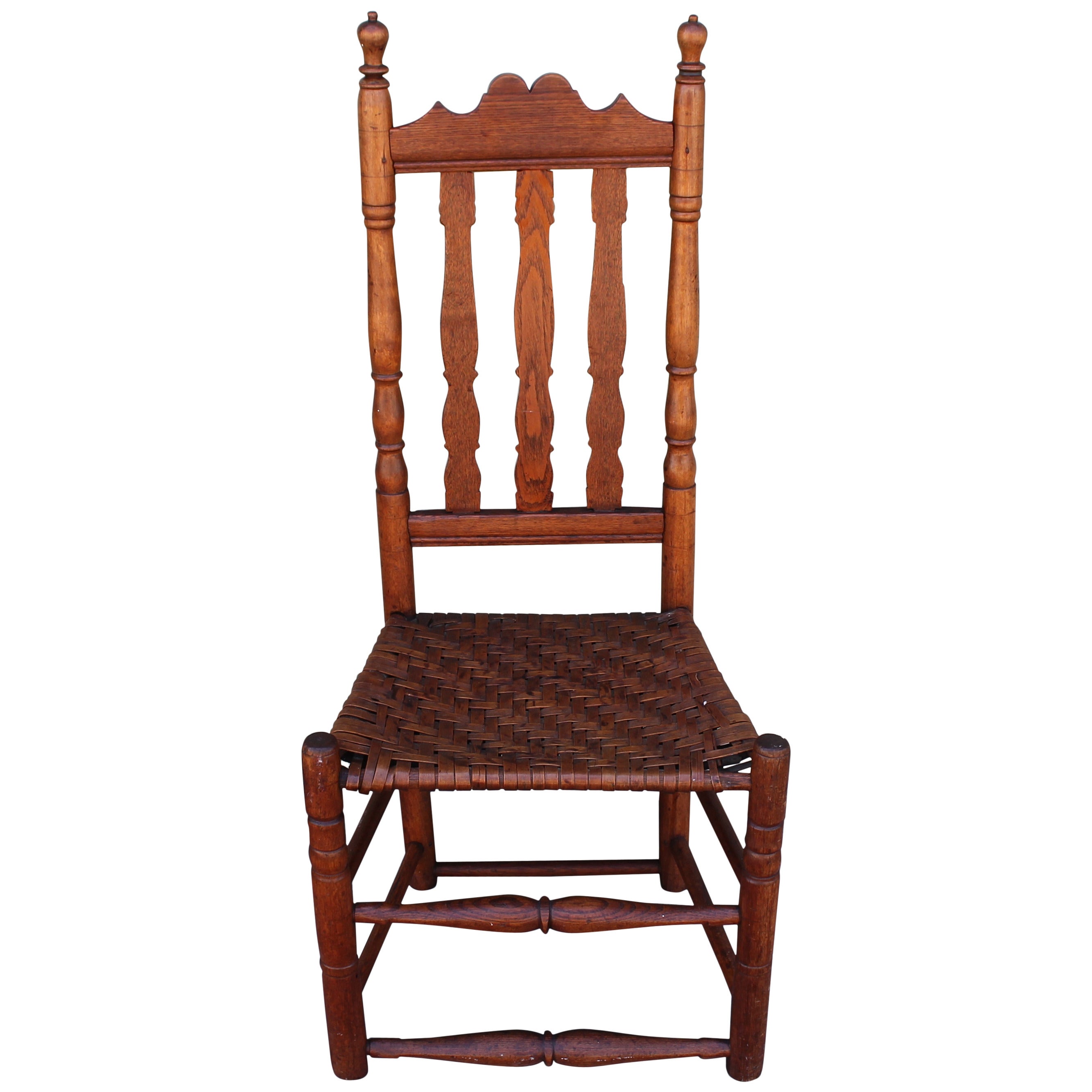 Chaise à dossier en forme de balustrade du 18e siècle