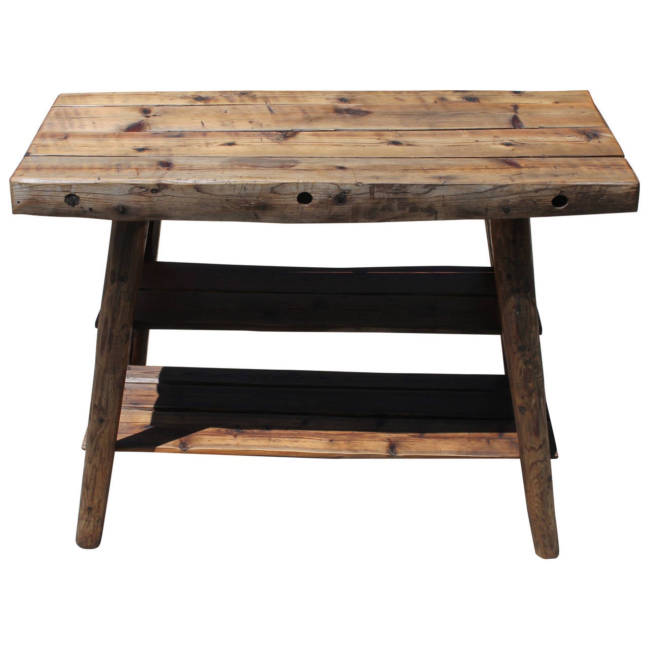 Rustic Bench/Shelf Signed Habitant at 1stDibs habitant furniture for sale, habitant furniture