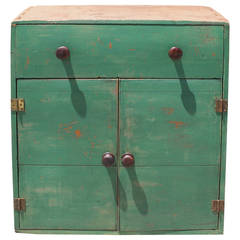 19th Century Early Original Painted Cabinet 7