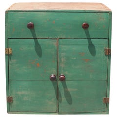 19th Century Early Original Painted Cabinet