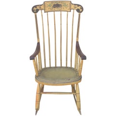 Antique 19th Century Fancy Original Painted Rocking Chair from New England