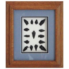 Prehistoric Obsidian Arrowheads From Sonoma Co., calif. In Frame