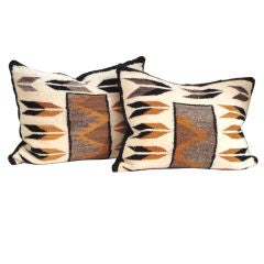 Navajo/indian  Weaving Bolster Pillows W/linen Backing