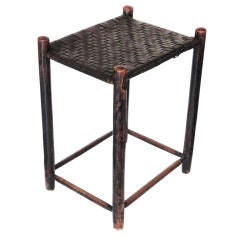 19th Century Weaver's Stool from New England in Original Old Surface 11