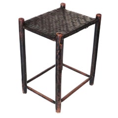 19th Century Weaver's Stool from New England in Original Old Surface