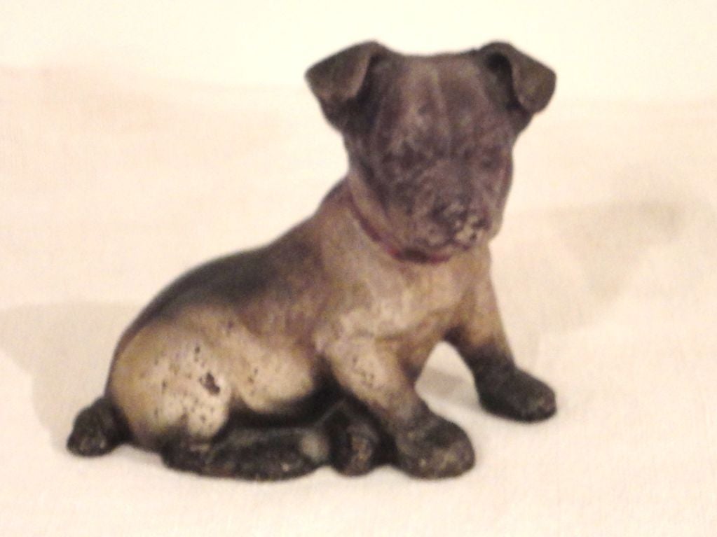 Late 19thc Original Painted Dog Bank