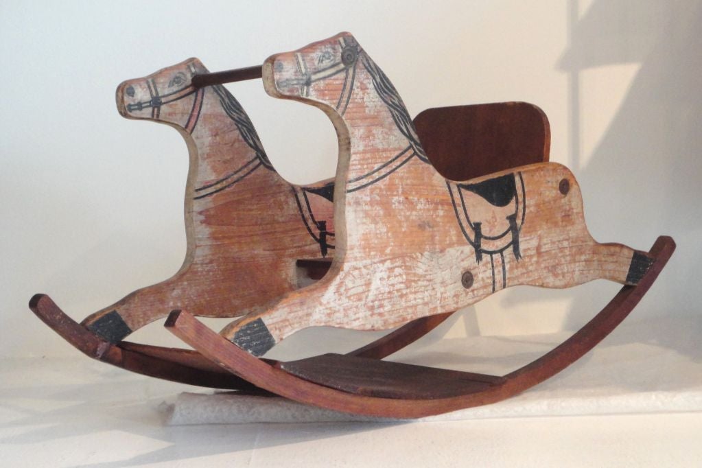 Fantastic 19th Century Original Painted Childs Rocking Horse at 1stDibs |  the fantastic rocking horse, double rocking horse