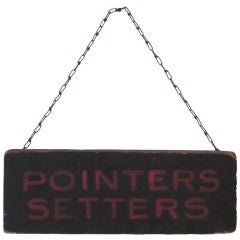 Early 20th Century "Pointer Setters" Original Painted Trade Sign 5