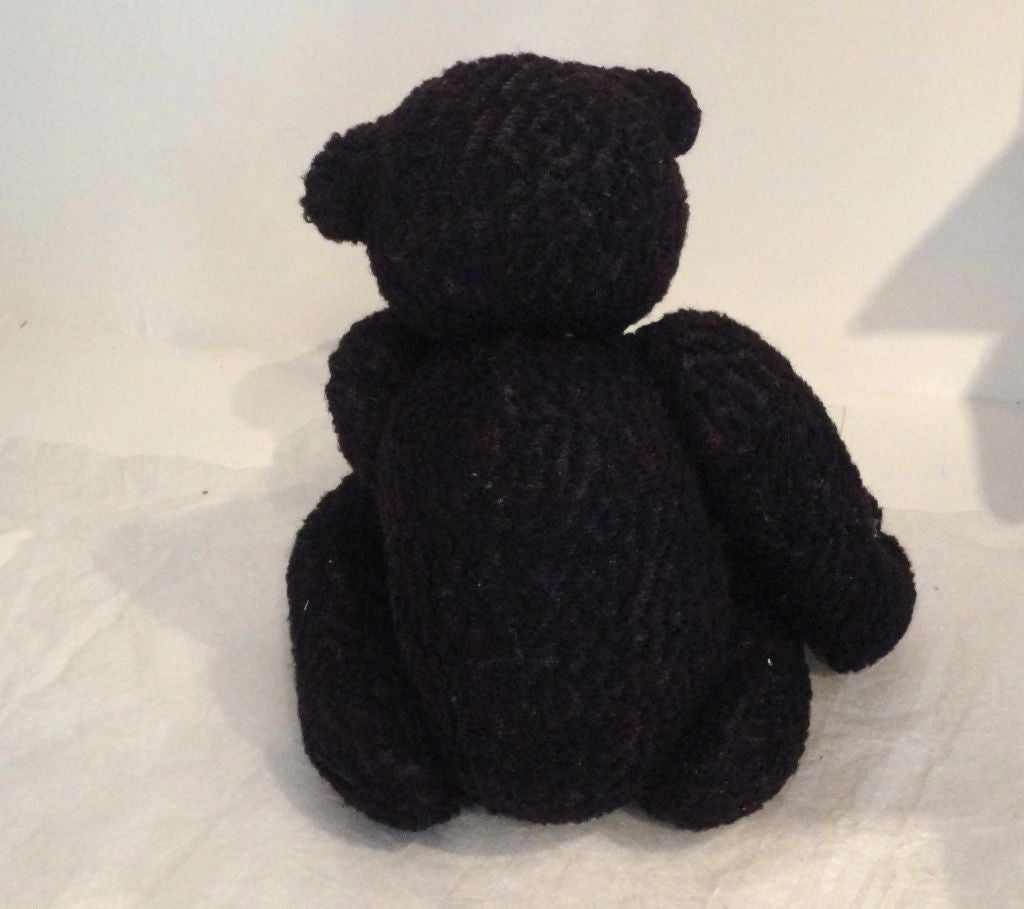1930's Black Curly Mohair Humpback Bear W/jointed Arms And Legs 2