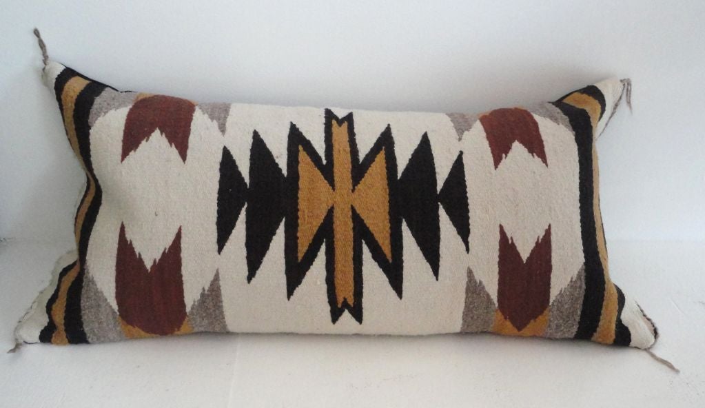 1940's Navajo Indian Weaving Bolster Pillow