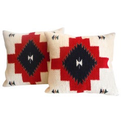 Pair of Navajo Indian Weaving Pillows