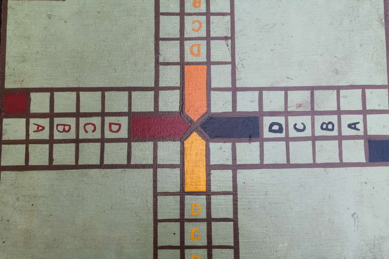 Mid-20th Century Original Painted Game Board with 