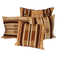 Group of Four Horse Blanket Pillows