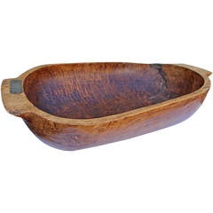 Early 19th Century Monumental Hand-Carved Trencher Bowl
