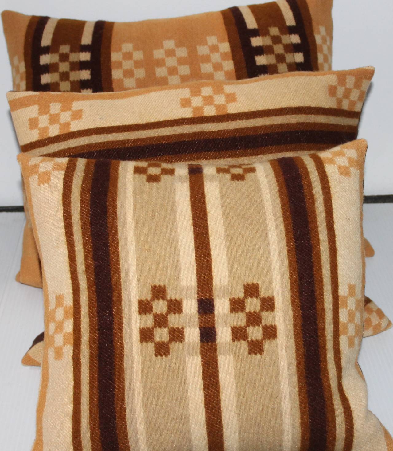 Hand-Woven Group of Four Horse Blanket Pillows
