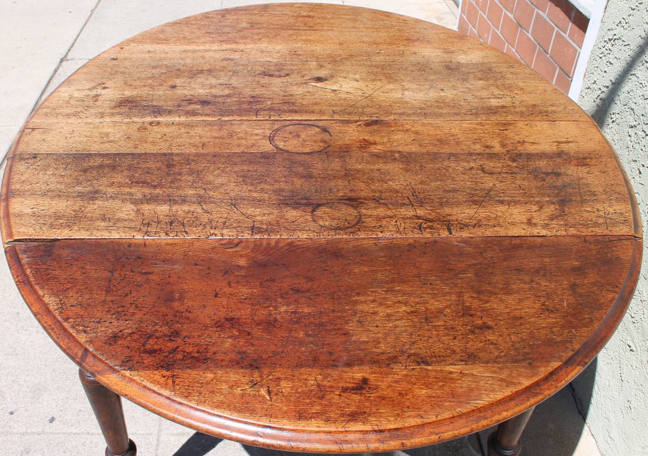 Adirondack Early 19th Century Round Rustic Drop-Leaf Table