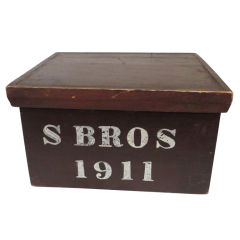 Signed and Dated 1911 Document Box in Original Paint from PA 10
