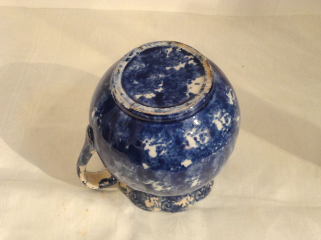 19thc Early Spongeware Milk Pitcher From Pennsylvania 1
