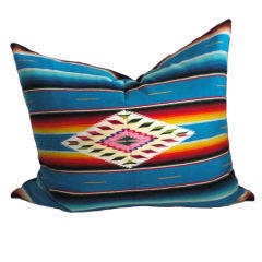 Fantastic  Serape Indian Wool Weaving Bolster Pillow/great Color