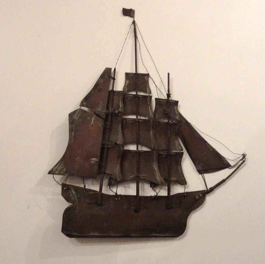 Fantastic Early 20thc Folk Art Ship Sculpture 1
