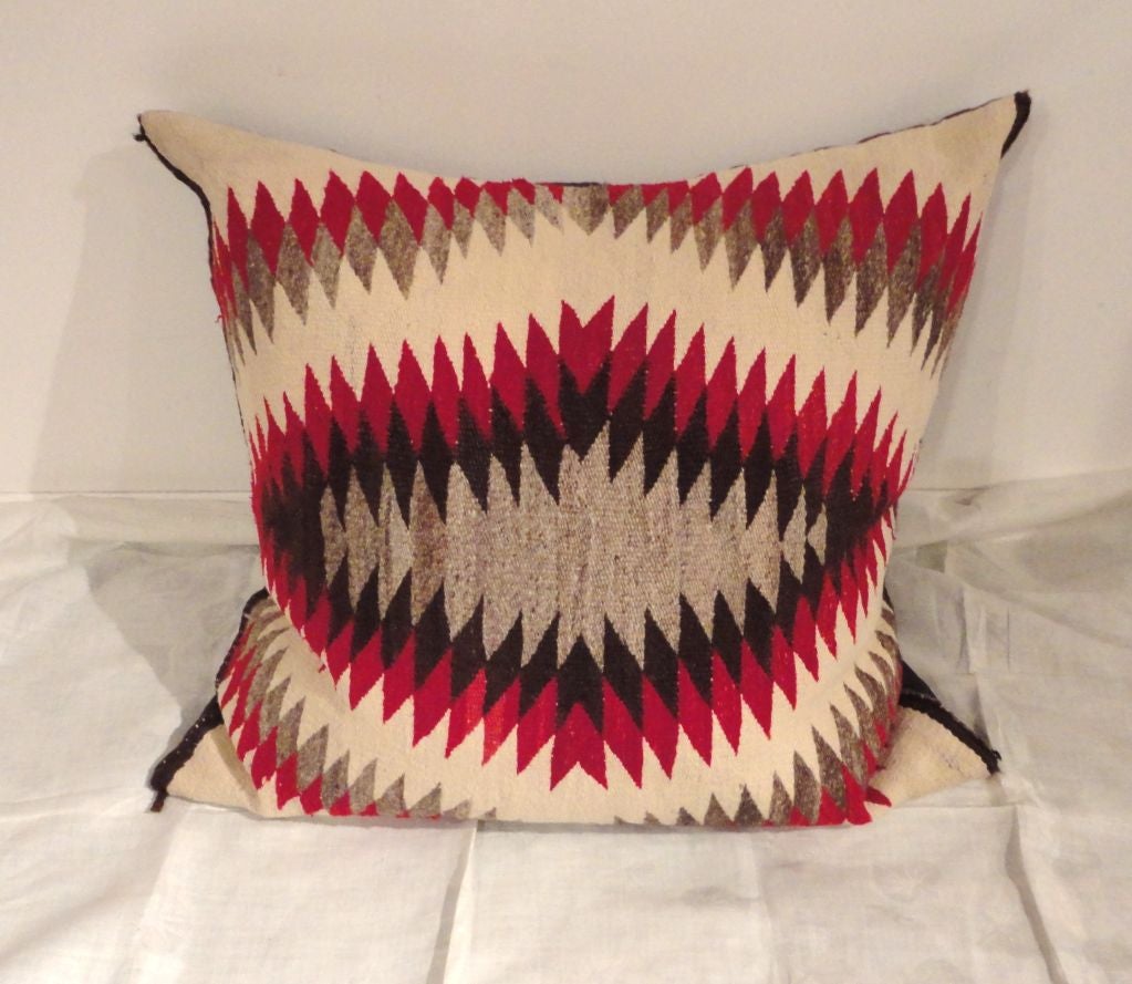 1930's Navajo Eye Dazzler Large Tv/throw Pillow