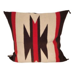 Large 1940's Navajo Weaving Geomtric Pillow