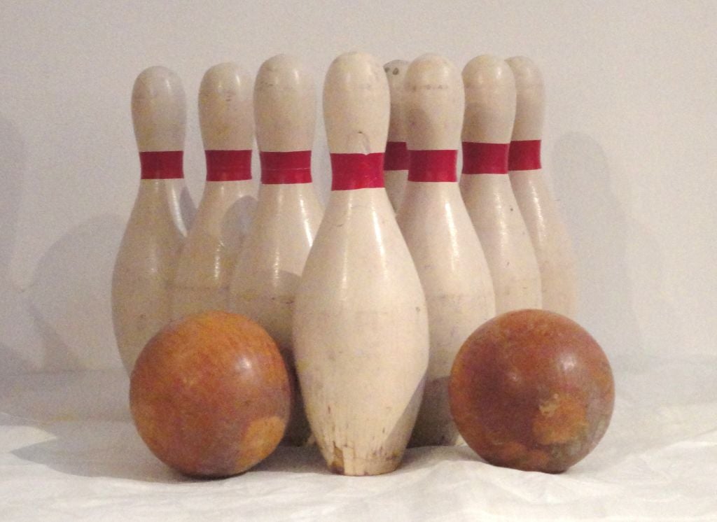 two bowling pins