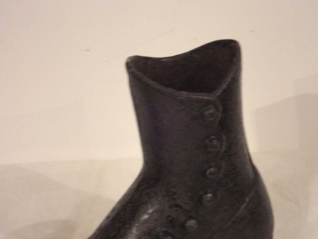 Folk Art 19th Century Small and Large Cast Iron Boots from Mannequin Forms