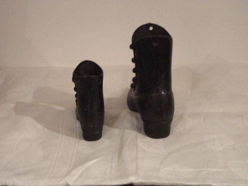 19th Century Small and Large Cast Iron Boots from Mannequin Forms 1