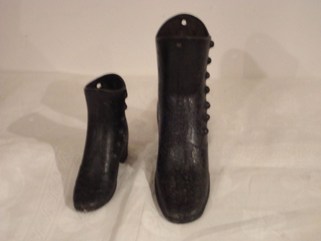 19th Century Small and Large Cast Iron Boots from Mannequin Forms 3