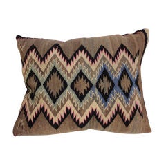 Vintage Fantastic Navajo Eye Dazzler Weaving Pillow /Unusual Colors