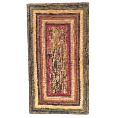 1930s Mounted Hand-Hooked in Rectangular Format 4