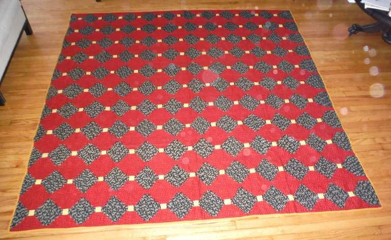 American 19th Century Early Mini Pieced Log Cabin Quilt from Pennsylvania