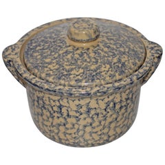 Early 20th Century Spongeware Casserole Dish