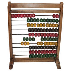 19th Century Abacus on a Early Hand-Carved Stand
