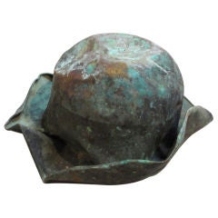 19thc Folk Art Sculpture Of Copper Hat