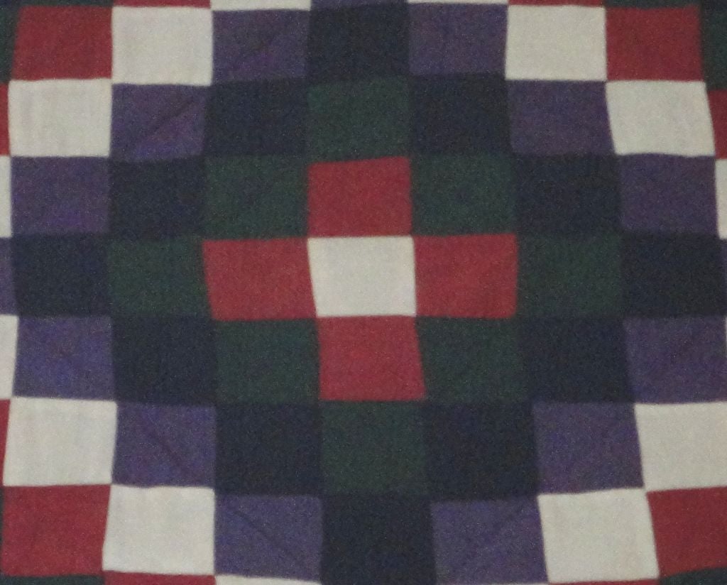 American 1930s Amish Doll Quilt from Lanc., Pennsylvania, One-Patch For Sale
