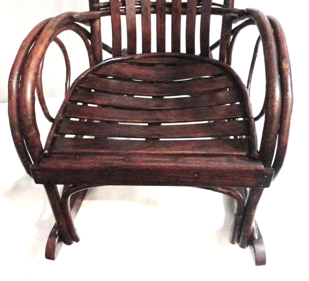 American Early 20thc Amish Childs Bentwood Rocking Chair FromPennsylvania