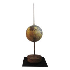 Rare 19th Century Large Original Painted Lightening Rod on Stand 1